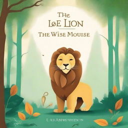 Design an engaging book cover for 'THE LION AND THE WISE MOUSE' by L