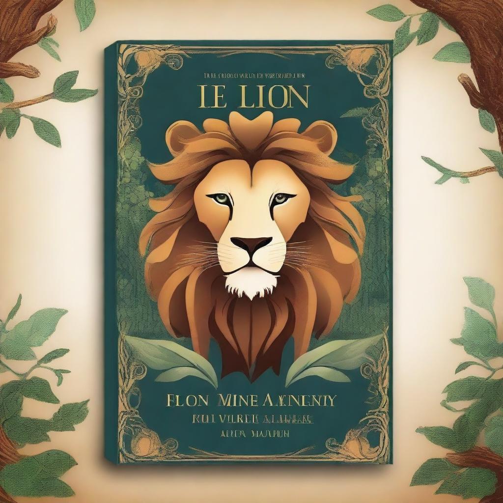 Design a captivating book cover for 'The Lion and the Wise Mouse' by L