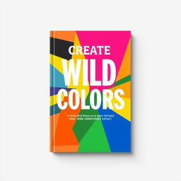 Create a book cover with wild colors and simple shapes