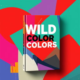 Create a book cover with wild colors and simple shapes