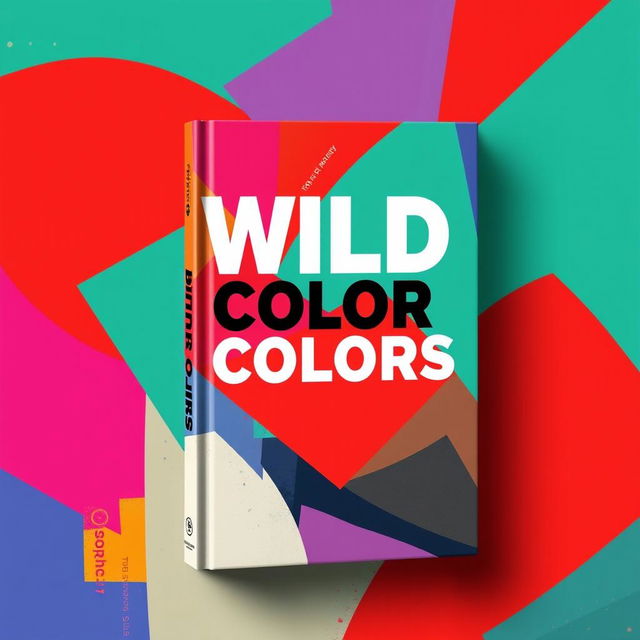 Create a book cover with wild colors and simple shapes