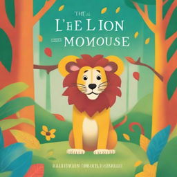 A children's book cover for 'The Lion and The Wise Mouse' by L