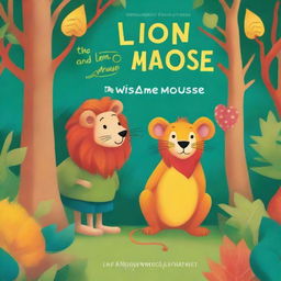 A children's book cover for 'The Lion and The Wise Mouse' by L