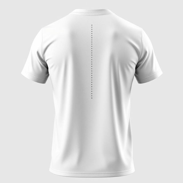 A T-shirt design featuring minimalistic patterns on the back in a programming style