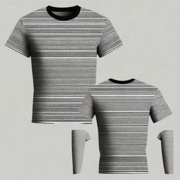 A T-shirt design with a pattern in the style of those graphics on the left sleeve