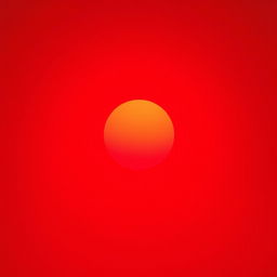 A vivid red sun glowing brightly in a clear sky