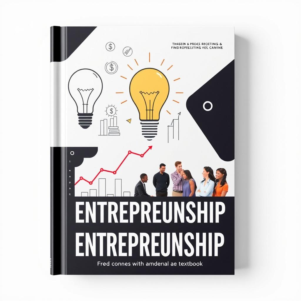 A detailed and professional textbook cover on entrepreneurship