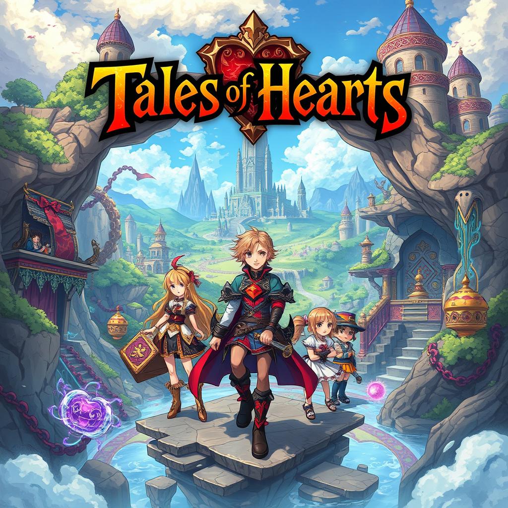 A detailed illustration inspired by the video game 'Tales of Hearts'