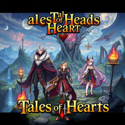 A detailed illustration inspired by the video game 'Tales of Hearts'