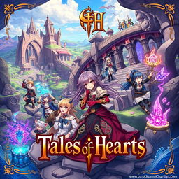 A detailed illustration inspired by the video game 'Tales of Hearts'