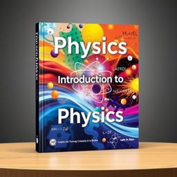 A captivating book cover for a physics textbook