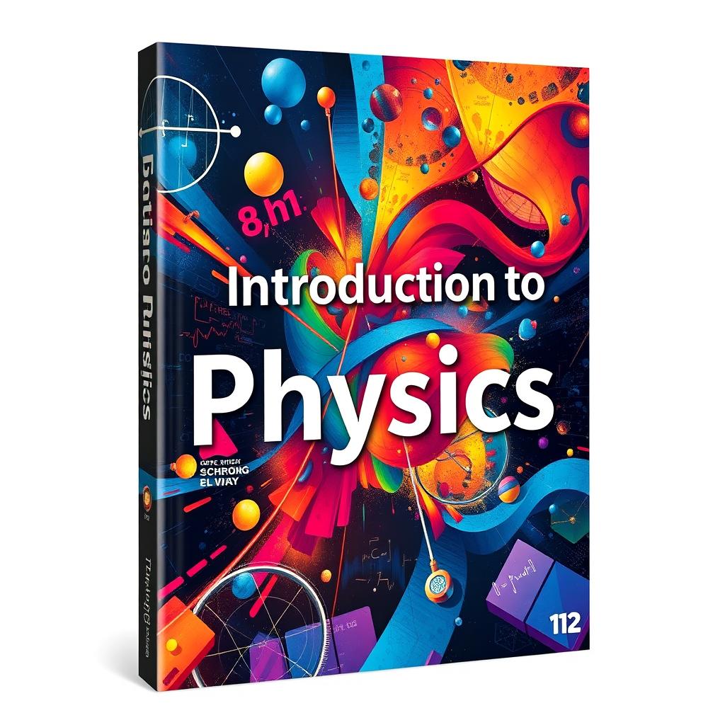 A captivating book cover for a physics textbook