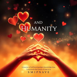 Create a book cover for 'In Love and Humanity: A Journey of Self-Knowledge that Transcends the Limits of Time'