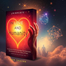 Create a book cover for 'In Love and Humanity: A Journey of Self-Knowledge that Transcends the Limits of Time'