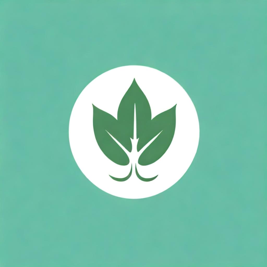 Design a logo for 'Nature's Bounty' featuring a vibrant and detailed leaf to symbolize sustainability and eco-friendliness.