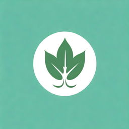 Design a logo for 'Nature's Bounty' featuring a vibrant and detailed leaf to symbolize sustainability and eco-friendliness.