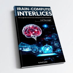 A captivating book cover for a book titled 'Brain-Computer Interfaces'