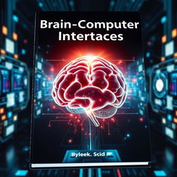 A captivating book cover for a book titled 'Brain-Computer Interfaces'