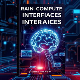 A captivating book cover for a book titled 'Brain-Computer Interfaces'