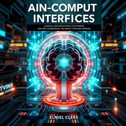 A captivating book cover for a book titled 'Brain-Computer Interfaces'