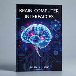 A captivating book cover for a book titled 'Brain-Computer Interfaces'