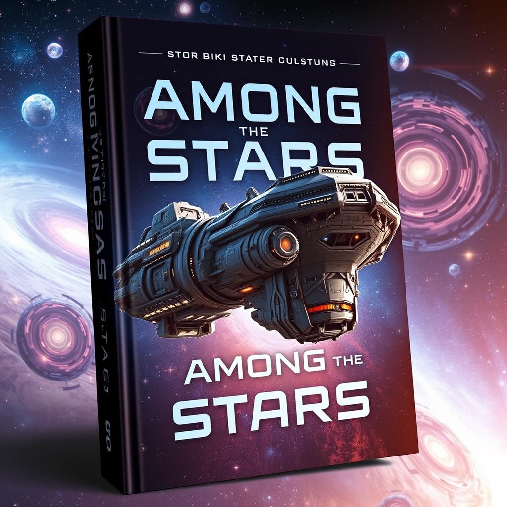 A captivating book cover with the title 'Among the Stars'