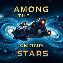 A captivating book cover with the title 'Among the Stars'