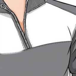 A detailed illustration of a stylish half zip shirt, showcasing the zipper and fabric texture