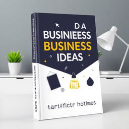 Design a modern and sleek book cover for a nonfiction book titled 'Modern Day Business Ideas to Start from Home