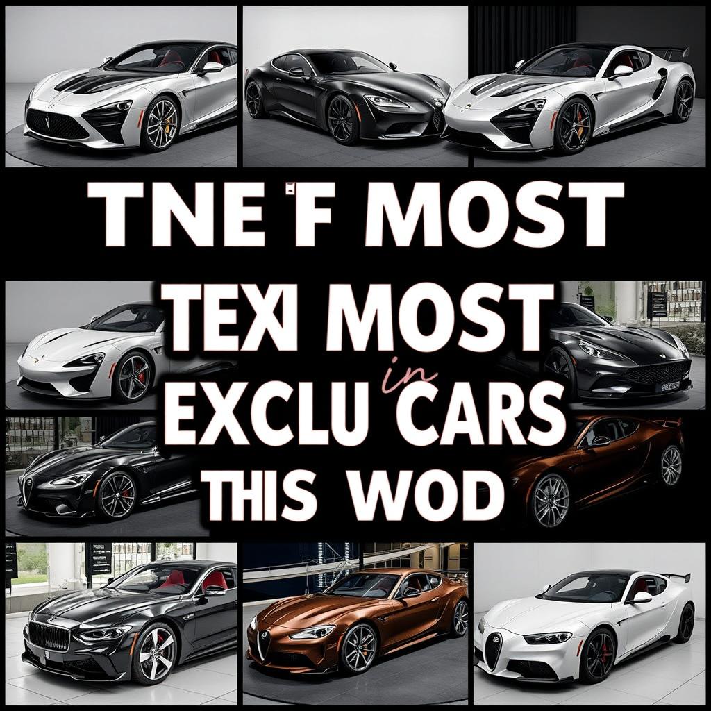 A showcase of the ten most exclusive cars in the world, featuring luxurious designs, sleek lines, and high-end finishes