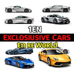 A showcase of the ten most exclusive cars in the world, featuring luxurious designs, sleek lines, and high-end finishes