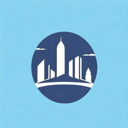 A modern city skyline for 'Urban Builders' logo, conveying urban development, construction, and architectural expertise.