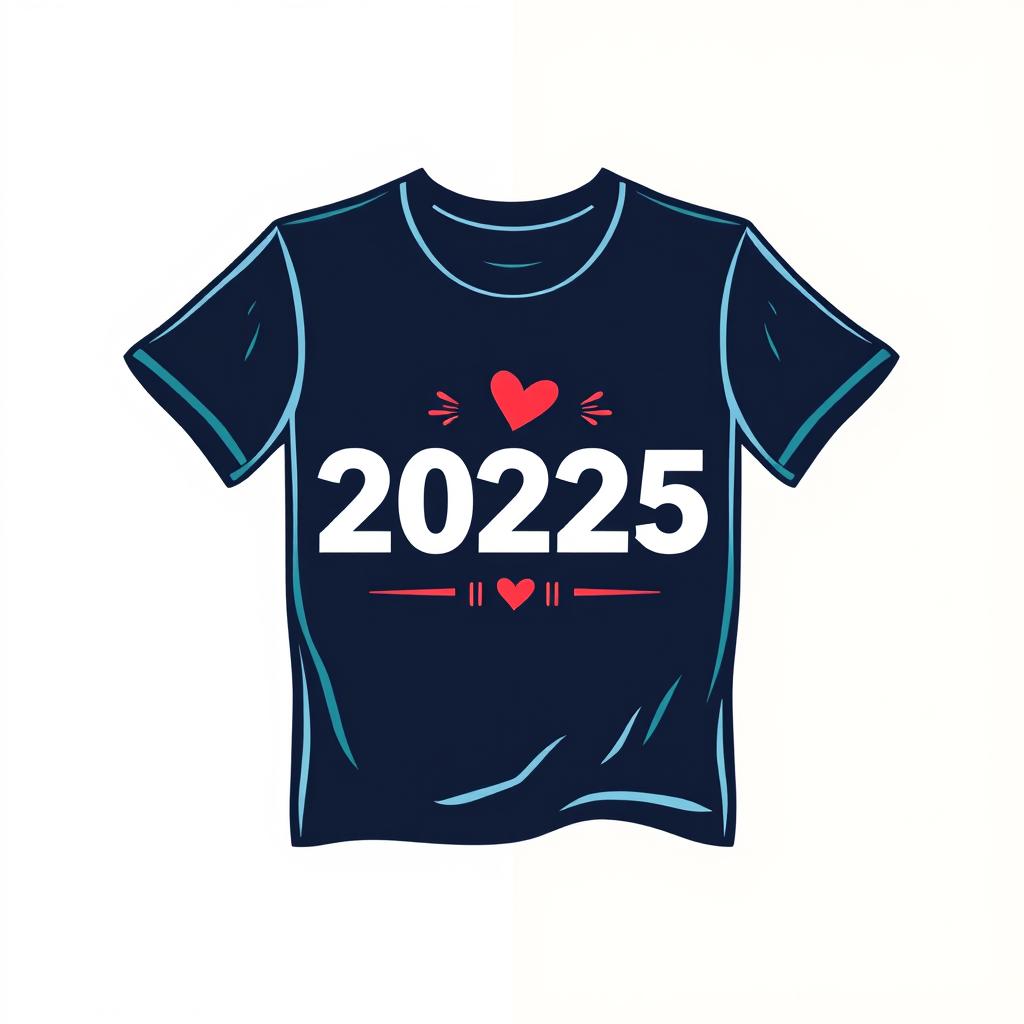 Create a logo design for a t-shirt that will remain trendy until 2025