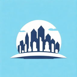 A modern city skyline for 'Urban Builders' logo, conveying urban development, construction, and architectural expertise.