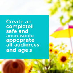 Create an image that is completely safe and appropriate for all audiences and ages