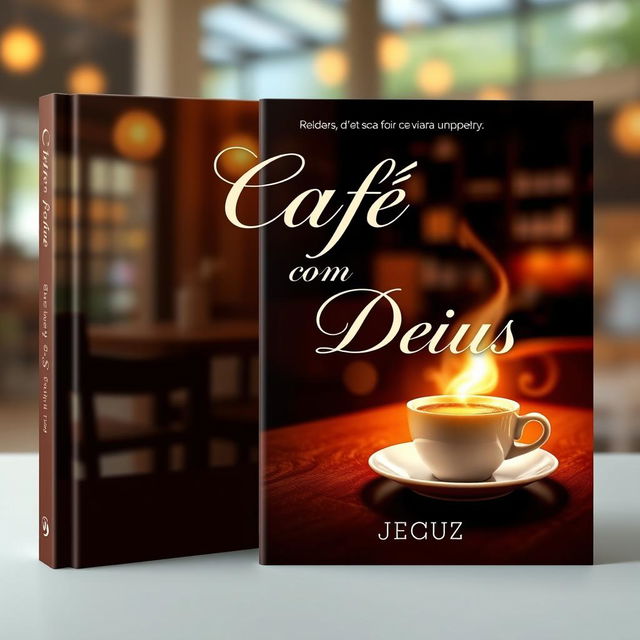 Create a book cover with the title 'Café com Deus'