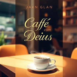 Create a book cover with the title 'Café com Deus'