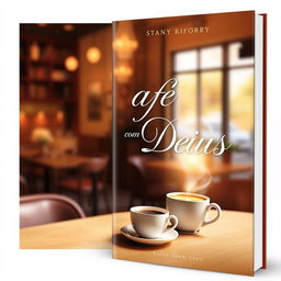 Create a book cover with the title 'Café com Deus'