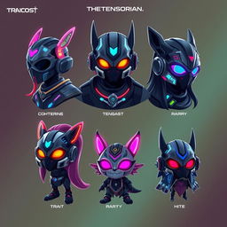 Create an NFT collection inspired by the Tensorians, featuring a series of digital avatars with unique traits