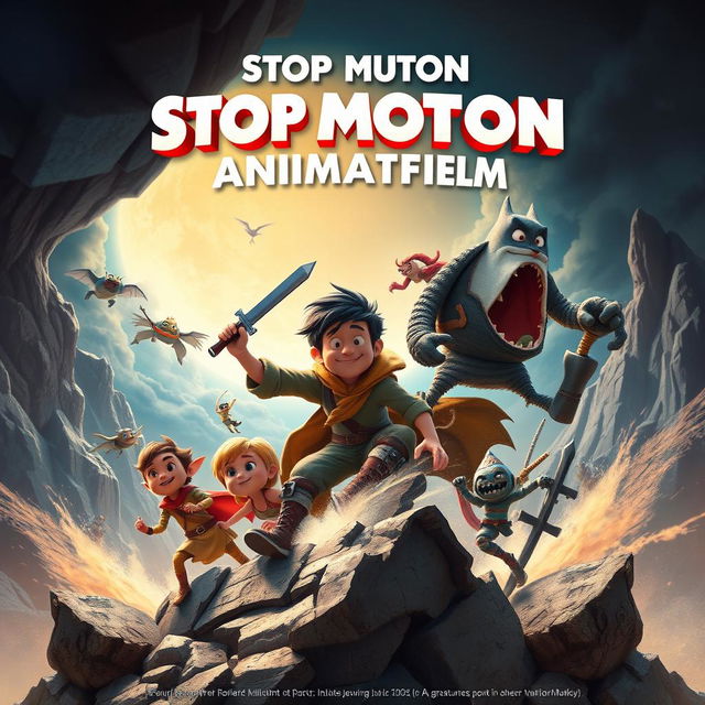 Create an epic poster for a stop motion animated film