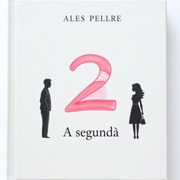 A light gray book cover with a drawing in the shape of the number two in the center, depicting a pink sunset