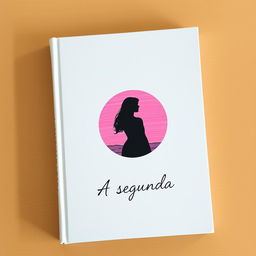 A light gray book cover with a round drawing of a pink sunset