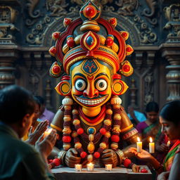 Create an image depicting Jagannath Mahaprabhu, the revered deity in Hinduism, especially in Odisha, India