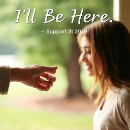 Create an emotional and heartwarming image inspired by the lyrics "I'll Be Here