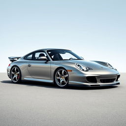 Create a modern redesign of the Porsche 996, showcasing sleek lines, advanced aerodynamics, and updated features