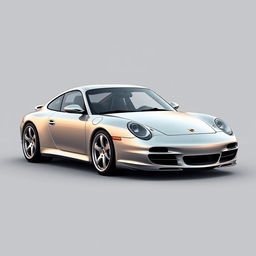 Create a modern redesign of the Porsche 996, showcasing sleek lines, advanced aerodynamics, and updated features