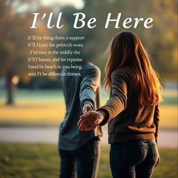 Create a photorealistic artwork inspired by the lyrics "I'll Be Here" without including any words