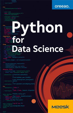 Create a textbook cover for the book titled 'Python for Data Science'