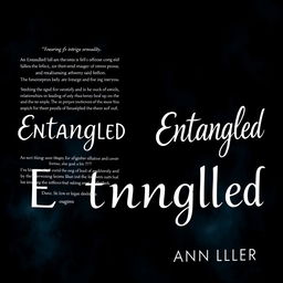 The cover design for 'Entangled,' an adult novel, featuring a blend of intrigue and sensuality