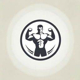 Create a logo for 'PowerFit Gym'. It should feature a strong, flexing bicep symbolizing strength and fitness.